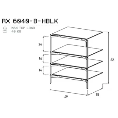 Hi-Fi стойка Sonorous RX 6040 B BLK